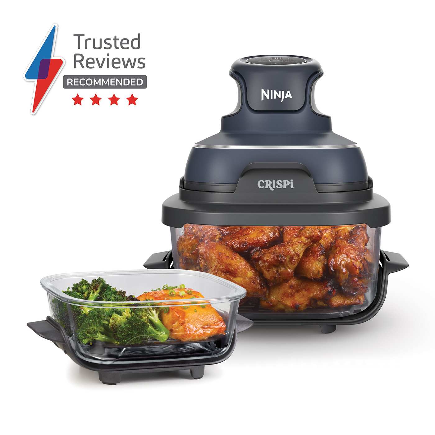 Ninja CRISPi 4-in-1 Portable Glass Air Fryer - Cyber Space FN101UKGY product photo