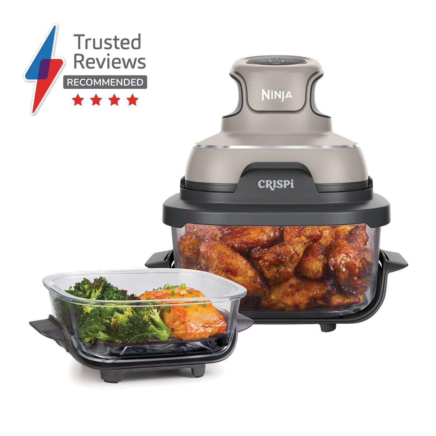 Ninja CRISPi 4-in-1 Portable Glass Air Fryer - Stone  FN101UKST product photo