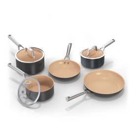 Ninja Extended Life Ceramic 5-Piece Frying Pan & Saucepan Set CW95000UK product photo Side New M