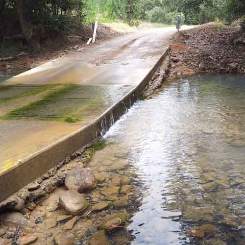 Causway creating a fish barrier