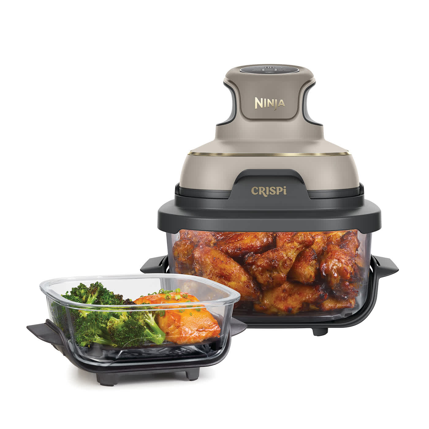 Ninja CRISPi 4-in-1 Portable Glass Air Fryer - Stone & Gold  FN101UKSTGD product photo