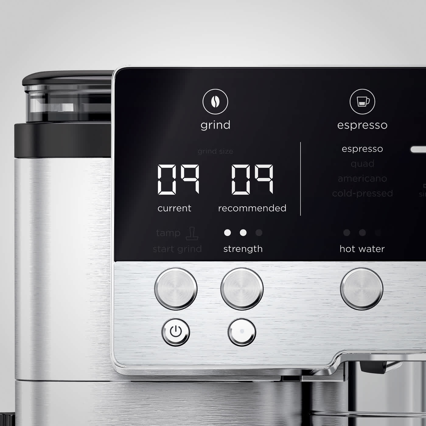 Image of Ninja Coffee machine to adjust the grind size
