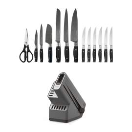Refurbished Ninja Foodi StaySharp Knife Block with Integrated Sharpener – Deluxe 14-Piece Set K32014EUUKREF product photo Side New M