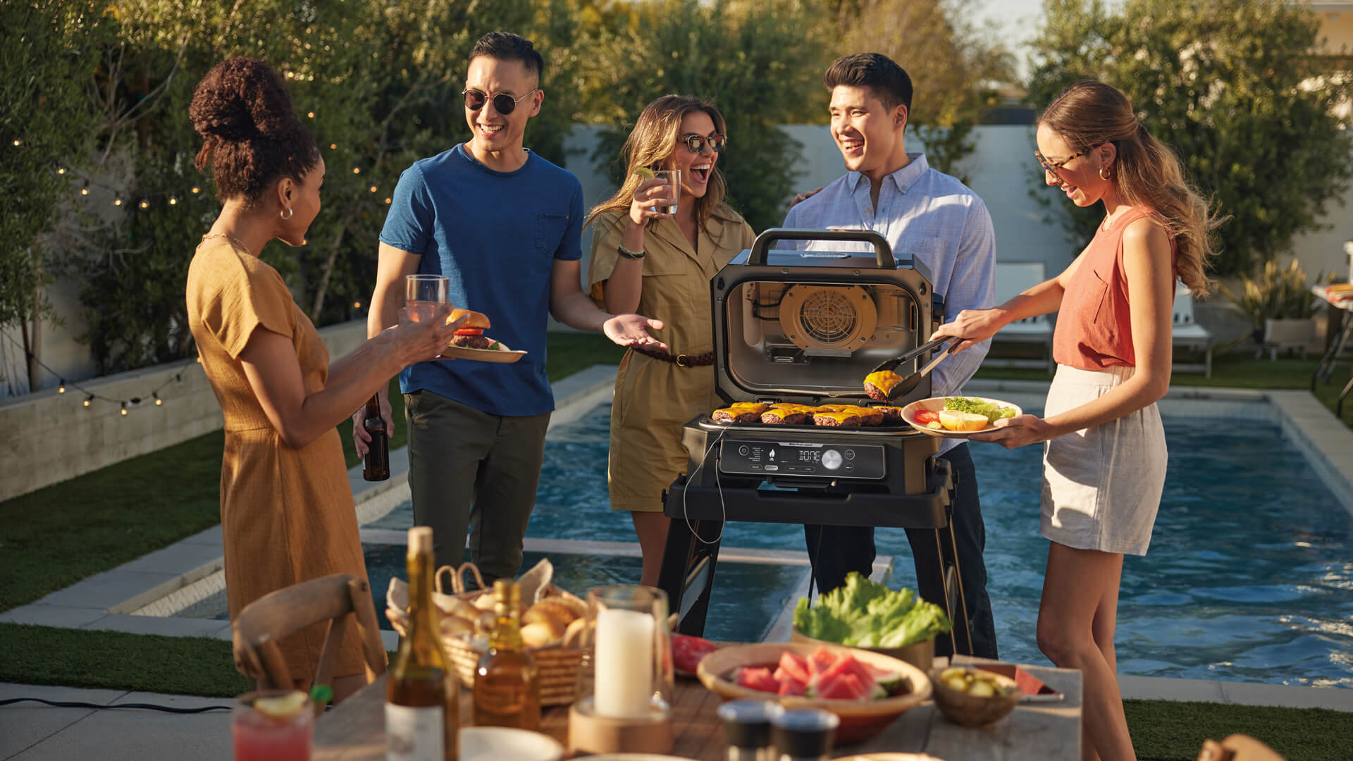 Ninja Outdoor Woodfire BBQ Hosting at Home